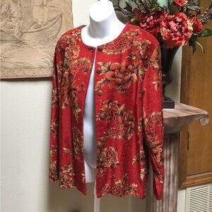 Alfred Dunner Red and Brown Blazer